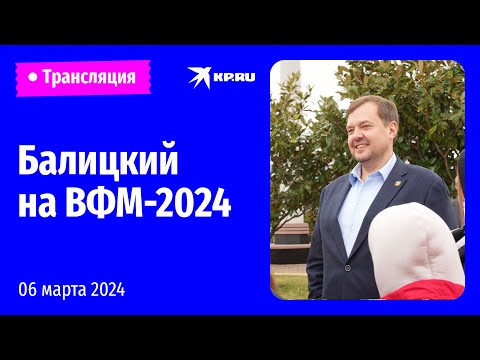 Губернатор Запорожской области Евгений Балицкий на ВФМ-2024: прямая трансляция