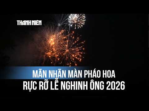 Spectacular fireworks light up Can Gio Beach during the 2026 Nghinh Ong Festival