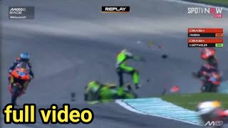 Watch 💔 Moto3 Sepang Crash: Jose Antontio Rueda and Noah Dettwiler crash and hospitalised#Moto3Crash