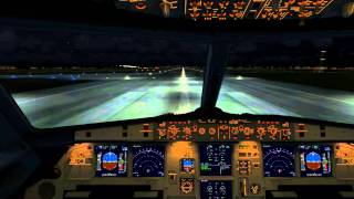 Aerosoft Airbus X Extended A320 Cockpit Take off Manchester