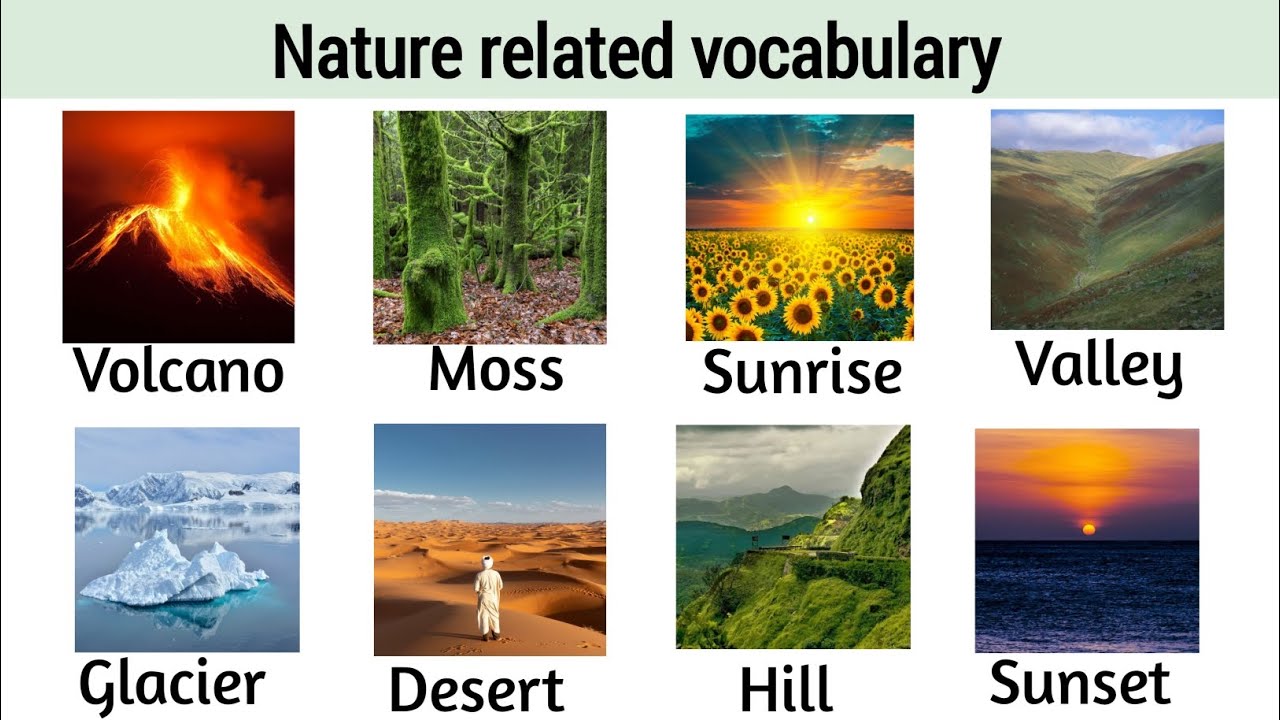 Nature vocabulary || Improve your english || Natural places words in english
