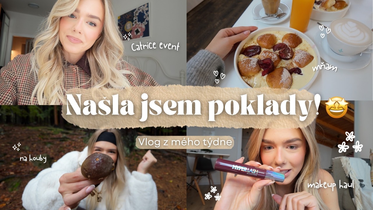 #9 VLOG | 🍂 NEJHEZČÍ MÍSTO V PRAZE ✨ + BEAUTY HAUL 💄 & NA HOUBY S HONZOU 🍄 🍁