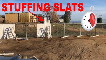 DIY how to build a chain link fence Job Assessment STUFFING SLATS part 40