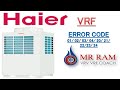 HAIER VRF ERROR CODE 01/ 02/ 03/ 04/ 20 / 21 / 22 / 23 / 24 [ ENGLISH  ]