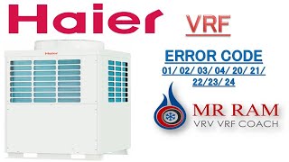 HAIER VRF ERROR CODE 01/ 02/ 03/ 04/ 20 / 21 / 22 / 23 / 24 [ ENGLISH  ]