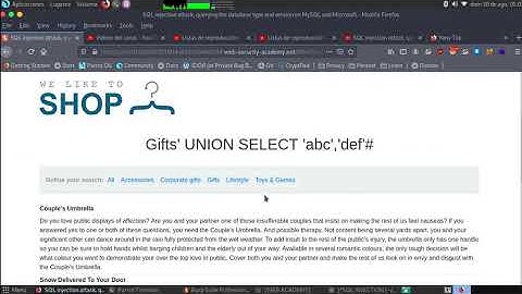 SQL injection attack, querying the database type and version on MySQL and Microsoft