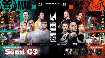 G2 Esports vs Mad Lions - Game 3 | Semi Final PlayOffs S10 LEC Spring 2020 | G2 vs MAD G3