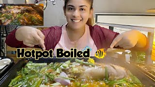 Boiled Fish Hotpot with Garlic flavor spices ||Chinese Street Food ||Chongqing life and Culture