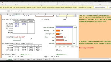EP 9. Design of a single and combined pad footing with RCC 81 excel spreadsheet.