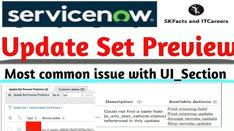 servicenow update set preview issue
