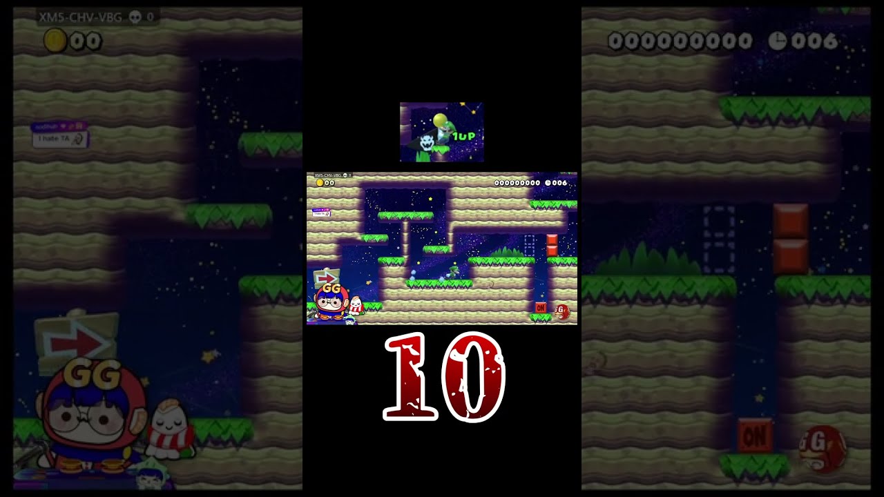 マリオメーカー2】最後のジャンプが意地悪10秒一本勝負TA