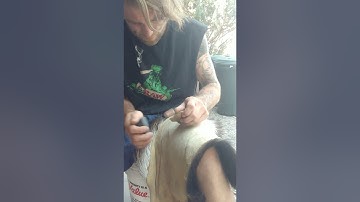 Flintknapping Pedernalis preform/biface 1of2