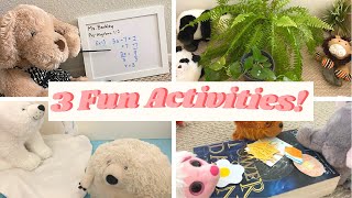 3 Activities to do with Stuffed Animals!