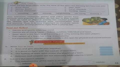 Class 5 EVS| Chapter 3 : Play Time