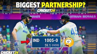 🤯1000 RUN PARTNERSHIP  BY RO-KO IN HARDEST MODE🔥 CRICKET 24 | CHALLENGE VIDEO screenshot 5