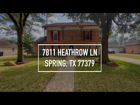 7811 Heathrow Ln, Spring, TX home video tour