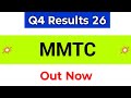 MMTC Q4 Results 2026 | MMTC Results Today | MMTC Share Latest News | Mmtc Share