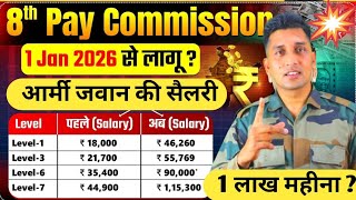 8th Pay Commission Latest Update | 8वें वेतन आयोग से कितनी बढ़ेगी सैलरी ? Army pay slip