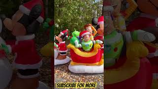 INSANE DISNEY CHRISTMAS INFLATABLES #shorts #viral #youtubeshorts#trending#video  #funny #love #fyp