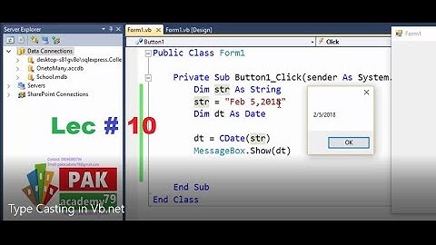 Type Casting in Vb.net in Urdu/Hindi