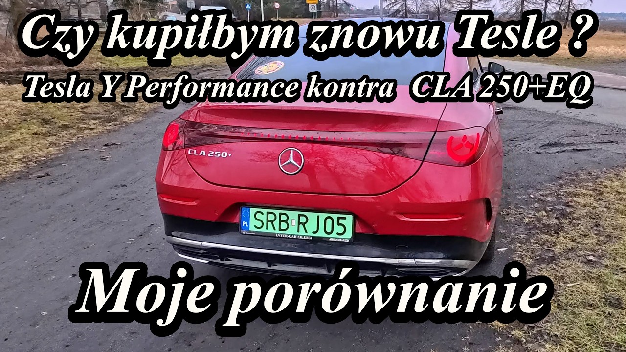 Porównanie Tesli Y z Mercedesem CLA 250+EQ