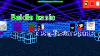 Baldi's basics Neon texture Pack - Gameplay + Download link |Baldi's basics |Ryder ssb2 