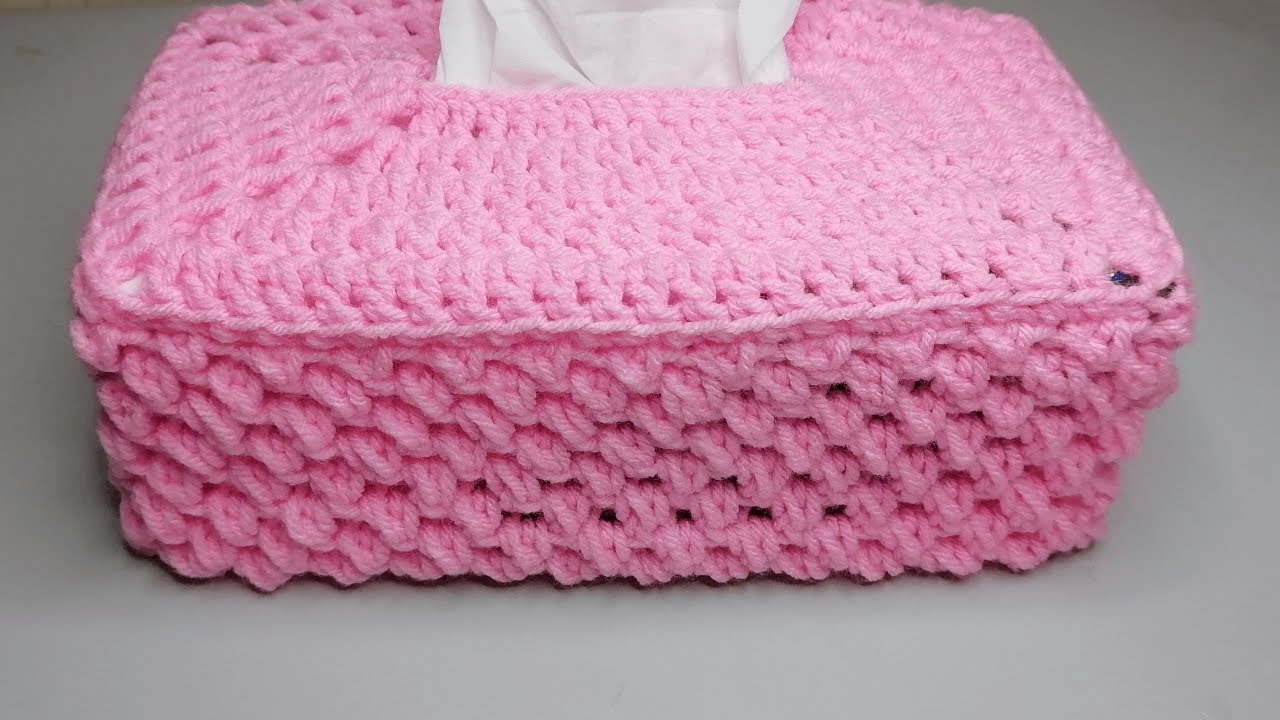 Download How To Crochet Tissue Box Cover|| by shaizas crochet-181