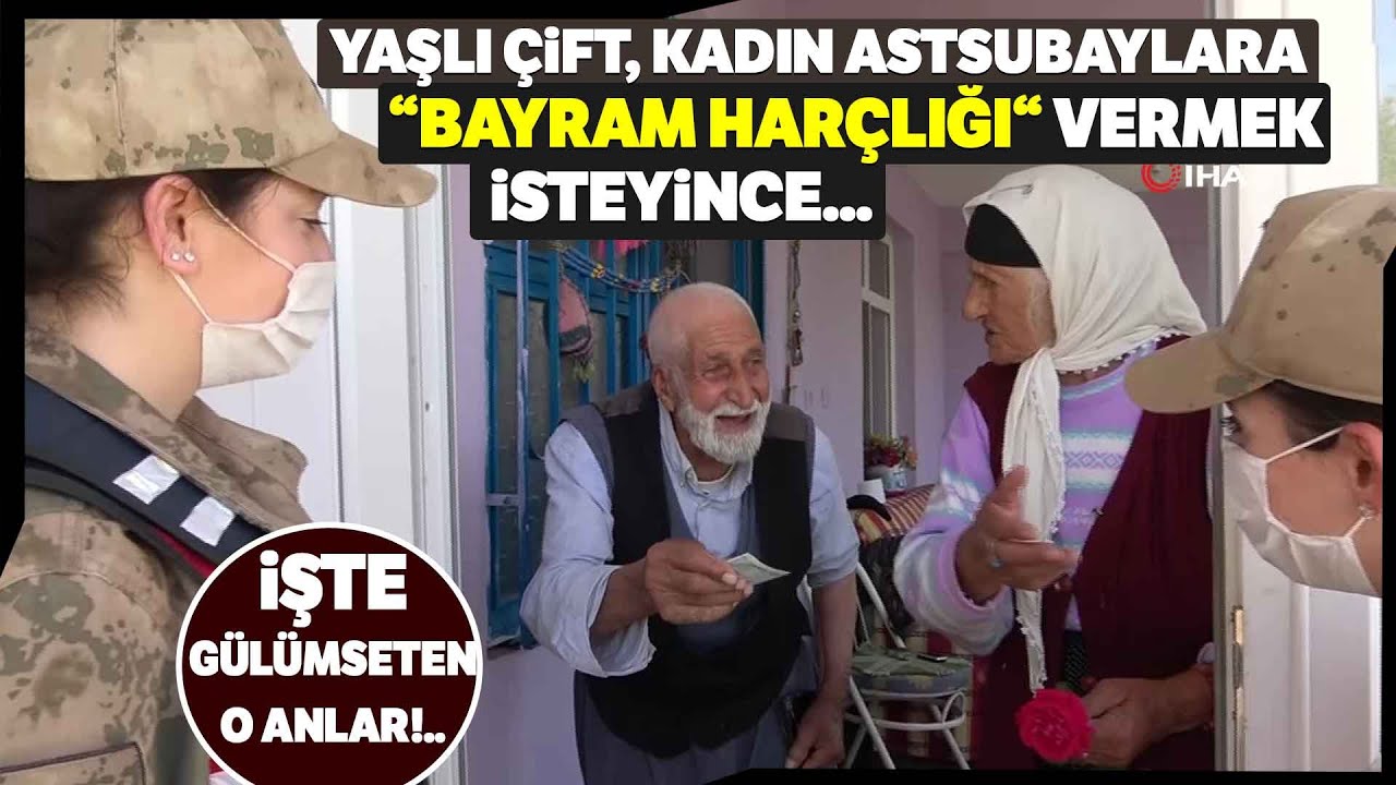 65 Yıllık Evli Çiftin Kadın Astsubaylarla ‘Bayram Harçlığı’ Diyaloğu Gülümsetti