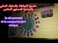 مشروع المواطنة والسلوك المدني بالفرنسية المستوى السادس La Citoyenneté Et Le Comportement Civique 