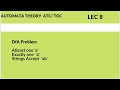 #8 Dfa to accept atleast one 'a'.accept exactly one 'a'. dfa to accept ab | ATC |TOC | lec8