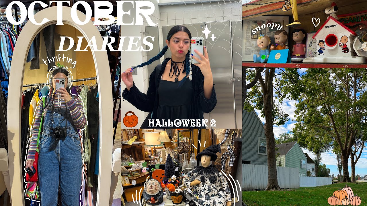 OCTOBER DIARIES: HALLOWEEK 2 [thrifting + HUGE haul/unboxing]