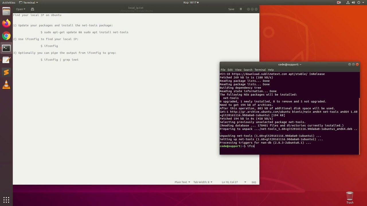 find-your-local-ip-on-ubuntu-youtube