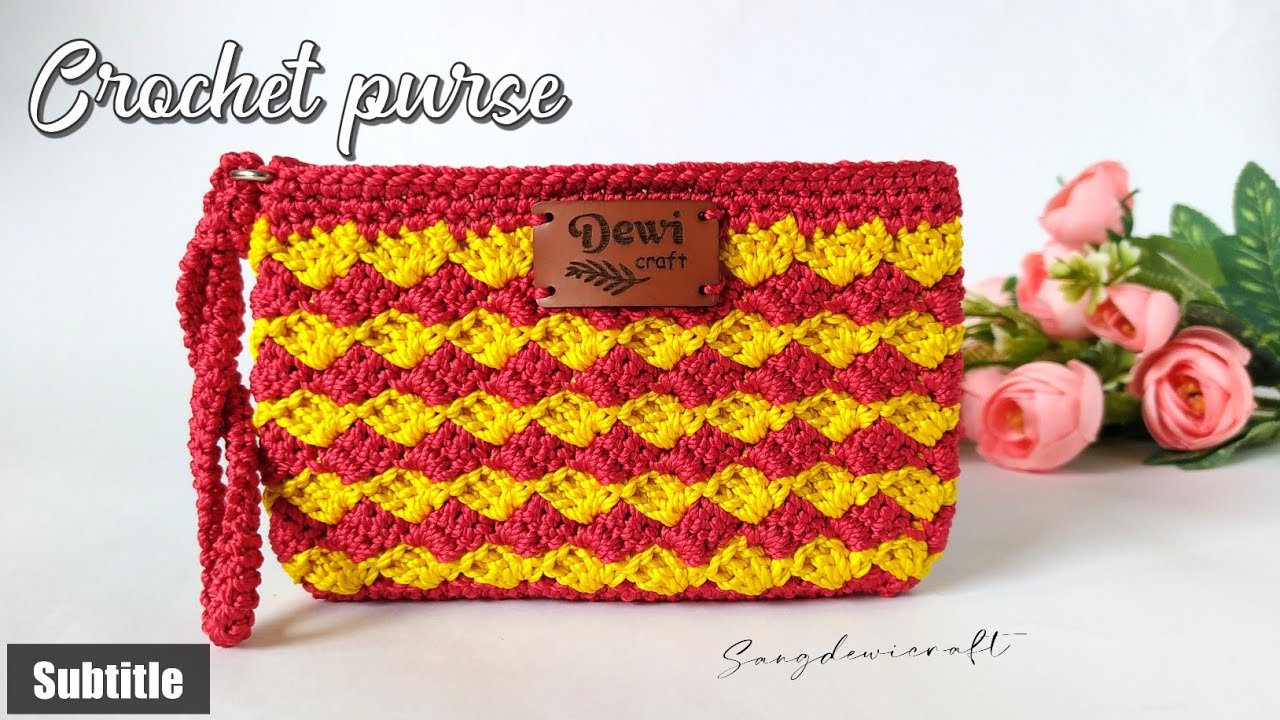 TUTORIAL MEMBUAT DOMPET RAJUT SUPER MUDAH UNTUK PEMULA - DOMPET RAJUT ...