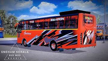 SNEHAM Kerala Bus Mod In Bus Simulator Indonesia - Bussid Bus Mod - Bussid Car Mod - Bussid