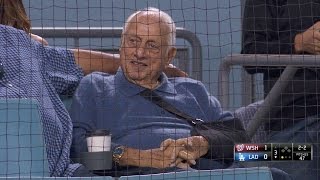 WSH@LAD: Lasorda returns to Dodger Stadium
