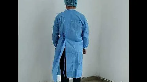 Sterile Disposable isolation gown surgical gown with Rib Cuff AAMI Level 3
