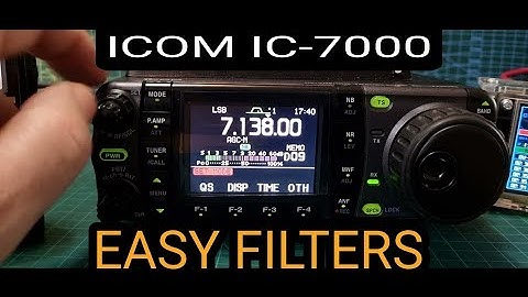ICOM IC-7000 Easy FILTERS & General Use