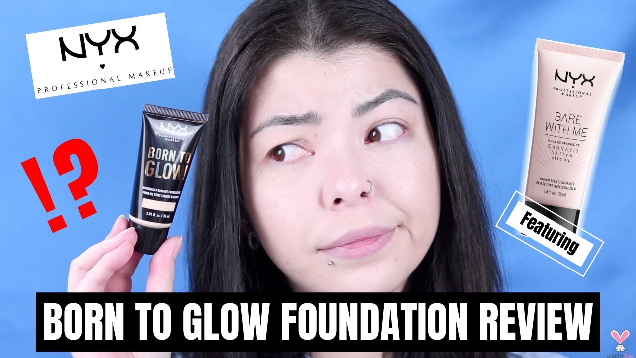 NYX BORN TO GLOW FOUNDATION REVIEW & WEAR TEST | Good for Dry Skin?? | Mikilea