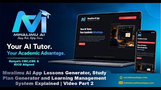 Mwalimu AI App Learning Management System, Study Plan And Lessons Generator Explained Part 2 screenshot 2