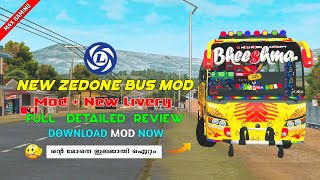 New Zedone Bus Mod By Team Kbg | Full Detailed Review | Mod + New Livery | Bussid v3.4.3🥰 screenshot 4