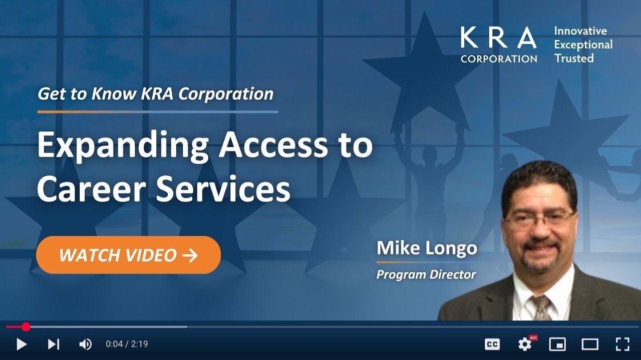Get to Know KRA – Michael Longo on Expanding Access to Career Services