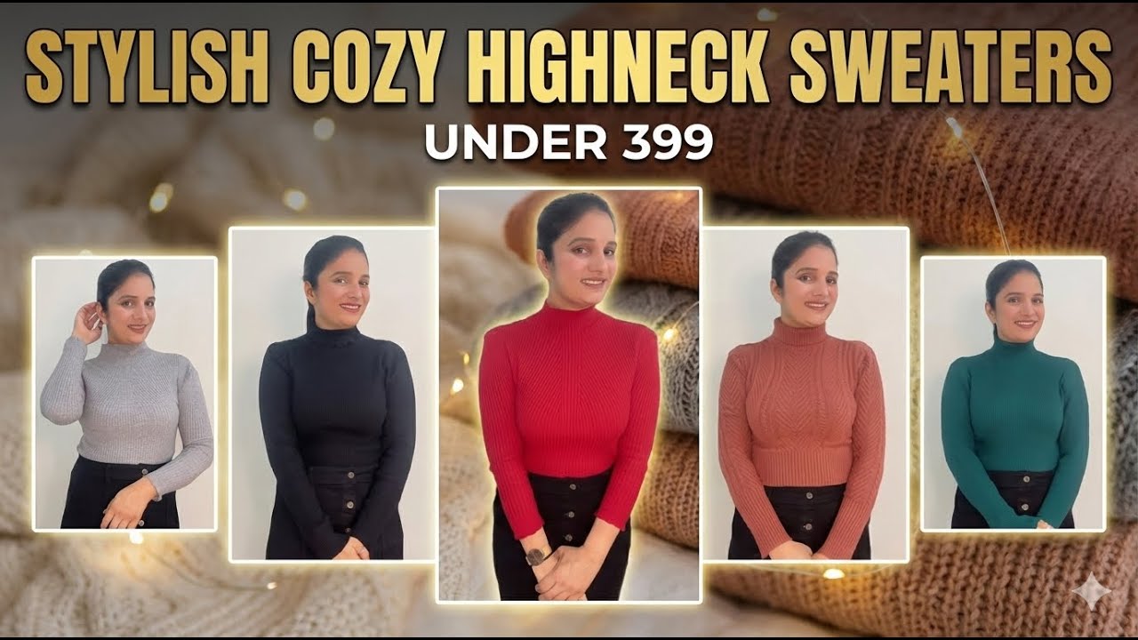 🔥 Highneck Sweaters Under ₹399 on Amazon || Winter Must-Haves That’ll Blow Your Mind 😱