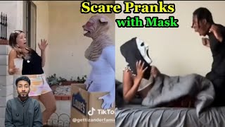 Scare Pranks with Masks Reaction 2024 👻 Jumpscare 😂 Funny Videos