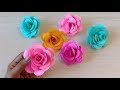 How to make realistic easy paper roses  paper flower diy rose flower making