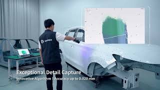 SIMSCAN E SCANTECH Intelligent Wireless and Palm Sized 3D Scanner Video