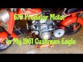 670cc 22hp Predator Engine in my 1961 Cushman Eagle V-Twin First start up of motor..!