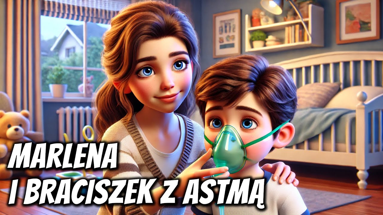 👶💙Marlena i braciszek z astmą - Bajka do słuchania na dobranoc - Audiobook edukacyjny na dobranoc 🎧