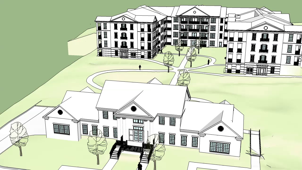 Robinson Flats Senior Living Community CAD Rendering Animation