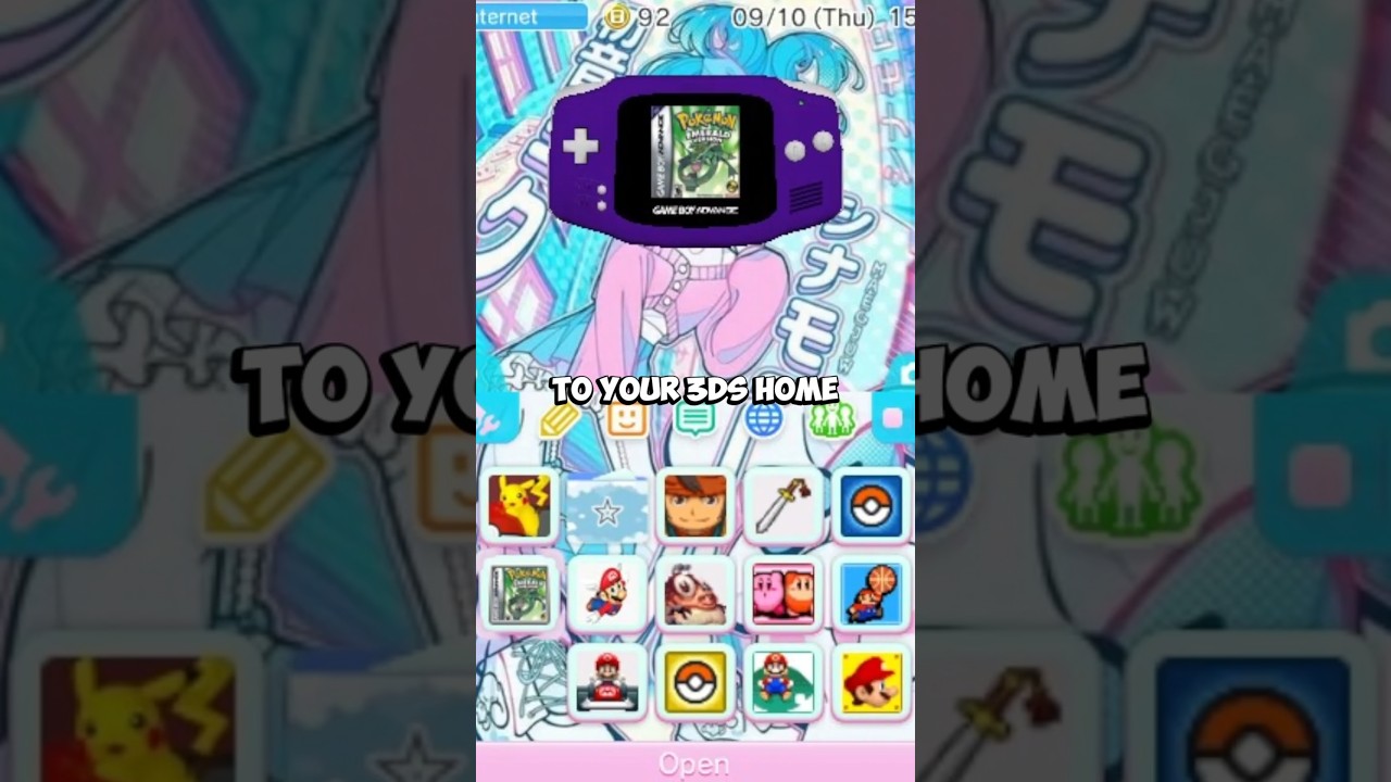 How To Put Any GBA Game On Your 3DS Homescreen! #3ds #nintendo #pokemon