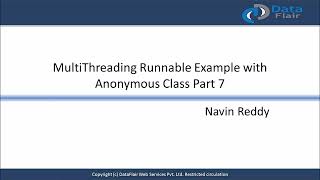 Java MultiThreading Runnable Example Part-7 Profile